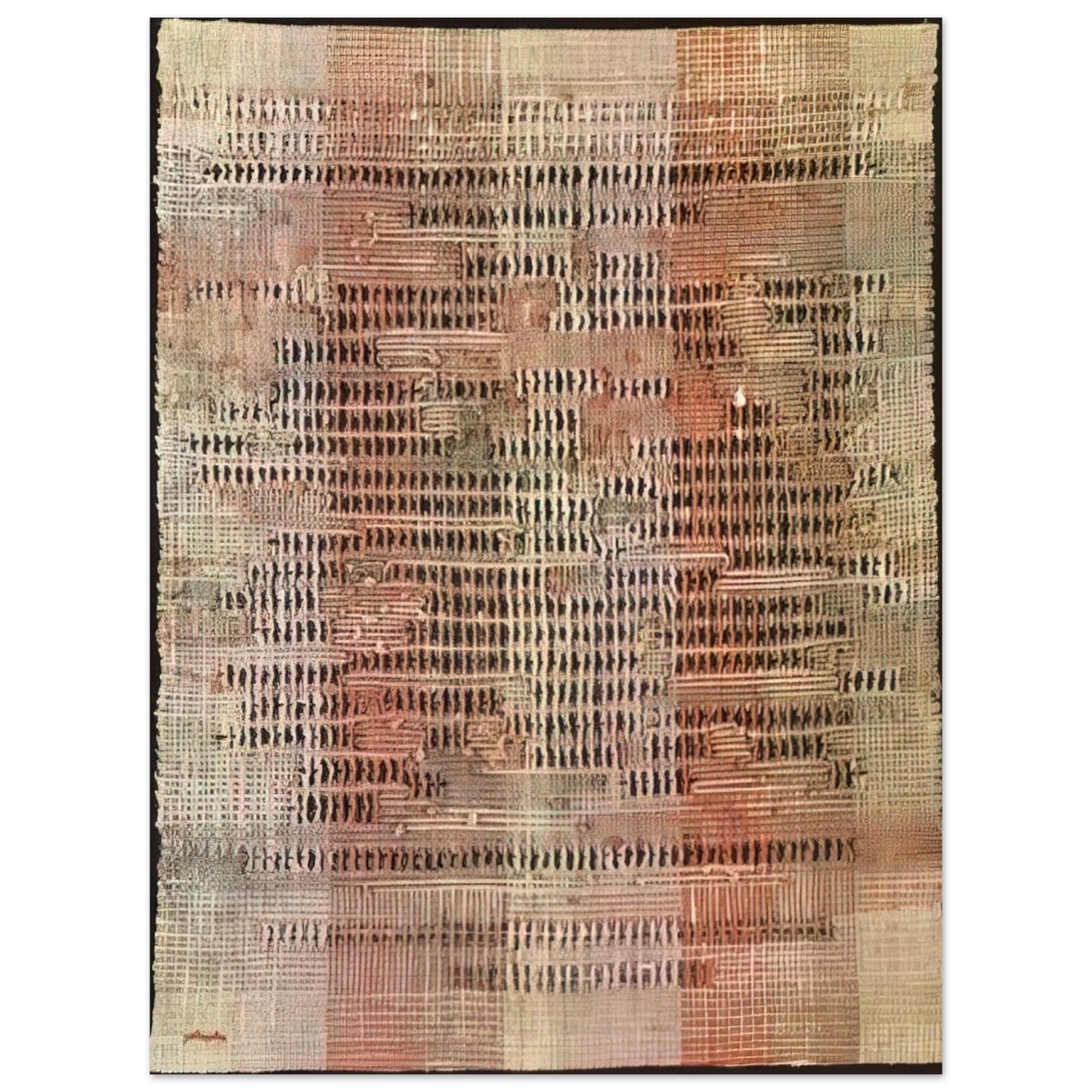 Anni Albers - DEVELOPMENT IN ROSE II 1952 75x100 cm / 30x40inches Fine Art Poster