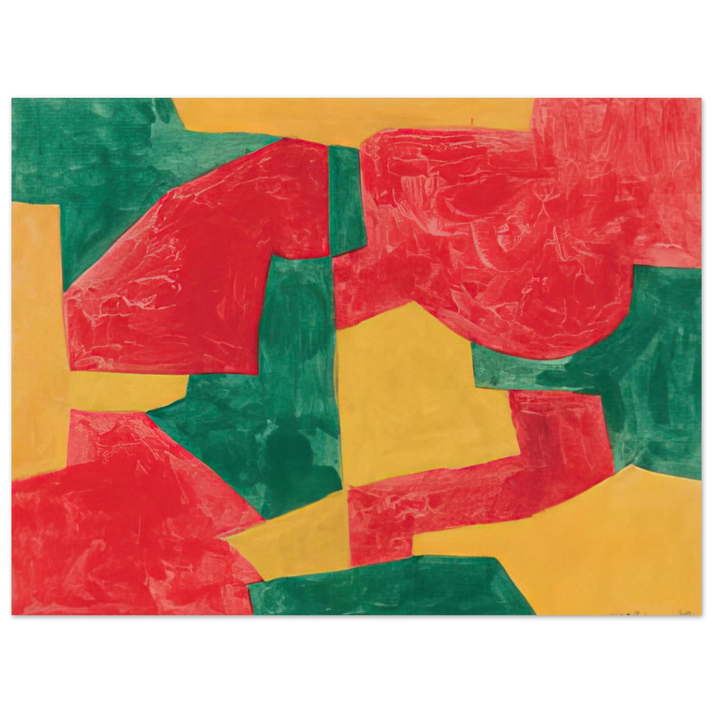 Serge Poliakoff - Composition verte, rouge et jaune - 1964 75x100 cm / 30x40inches Fine Art Poster