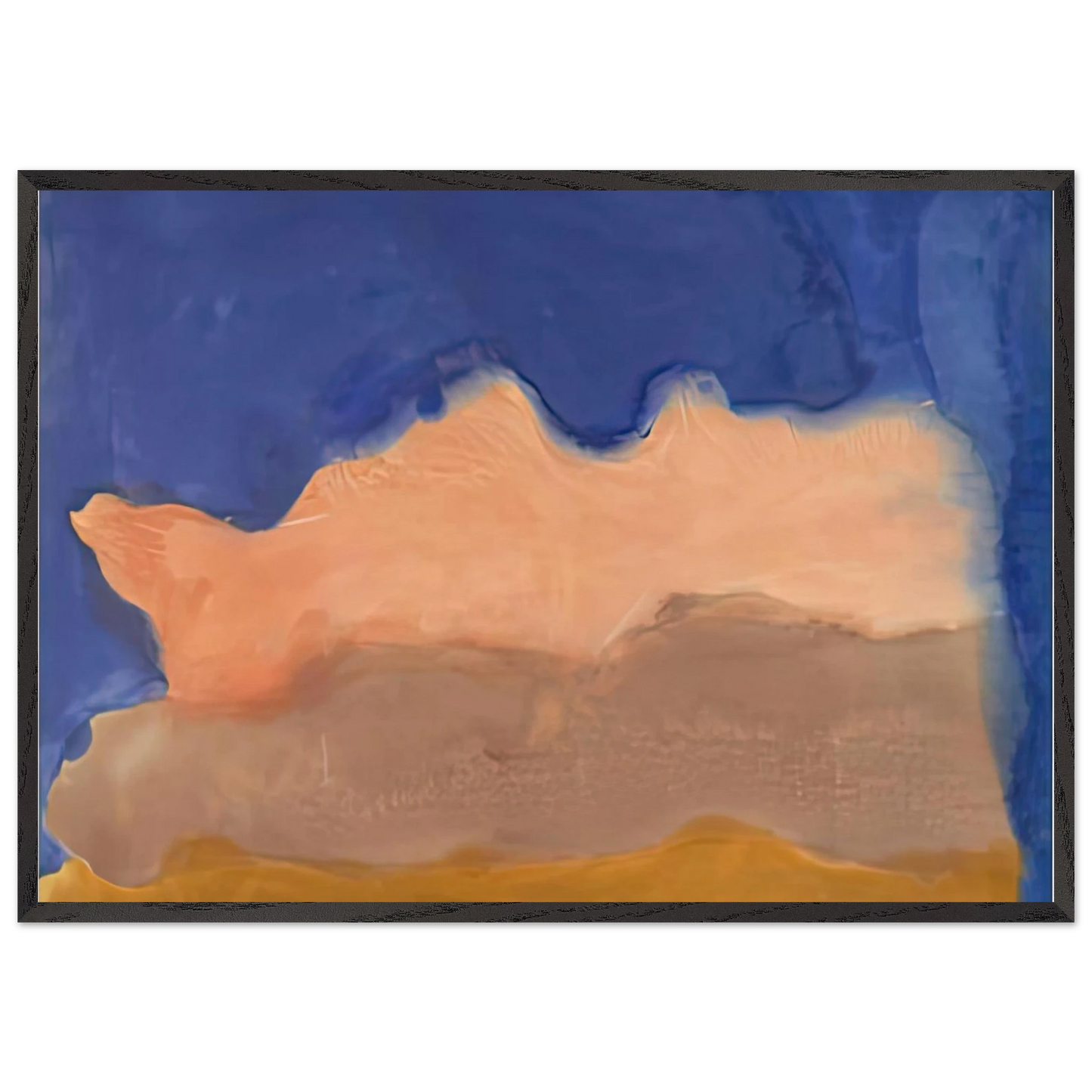 Moontide 1968- - Helen Frankenthaler 70x100 cm / 28x40 inches Framed Art Print – Black Wooden Frame