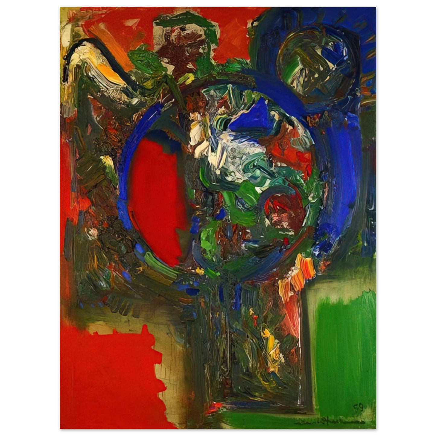 Hans Hofmann - The Bouquet 75x100 cm / 30x40inches Fine Art Poster