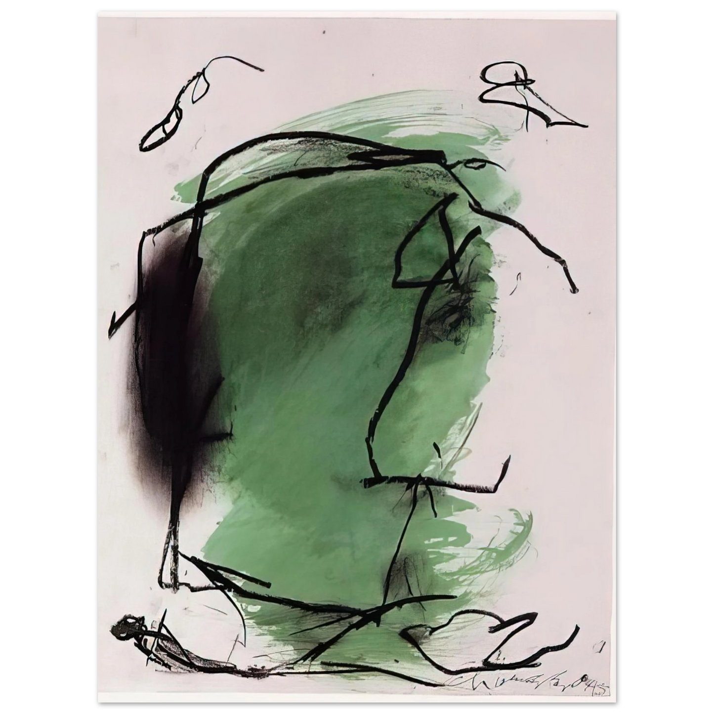 Emil Schumacher - G-1 - 1985 75x100 cm / 30x40inches Fine Art Poster