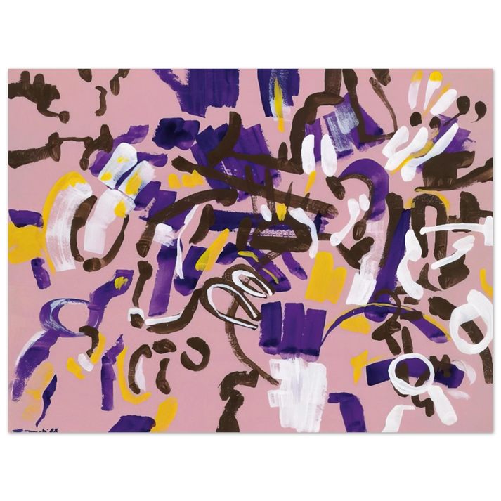 Carla Accardi - Rosa-Viola-Bianco - 1968 75x100 cm / 30x40inches Fine Art Poster