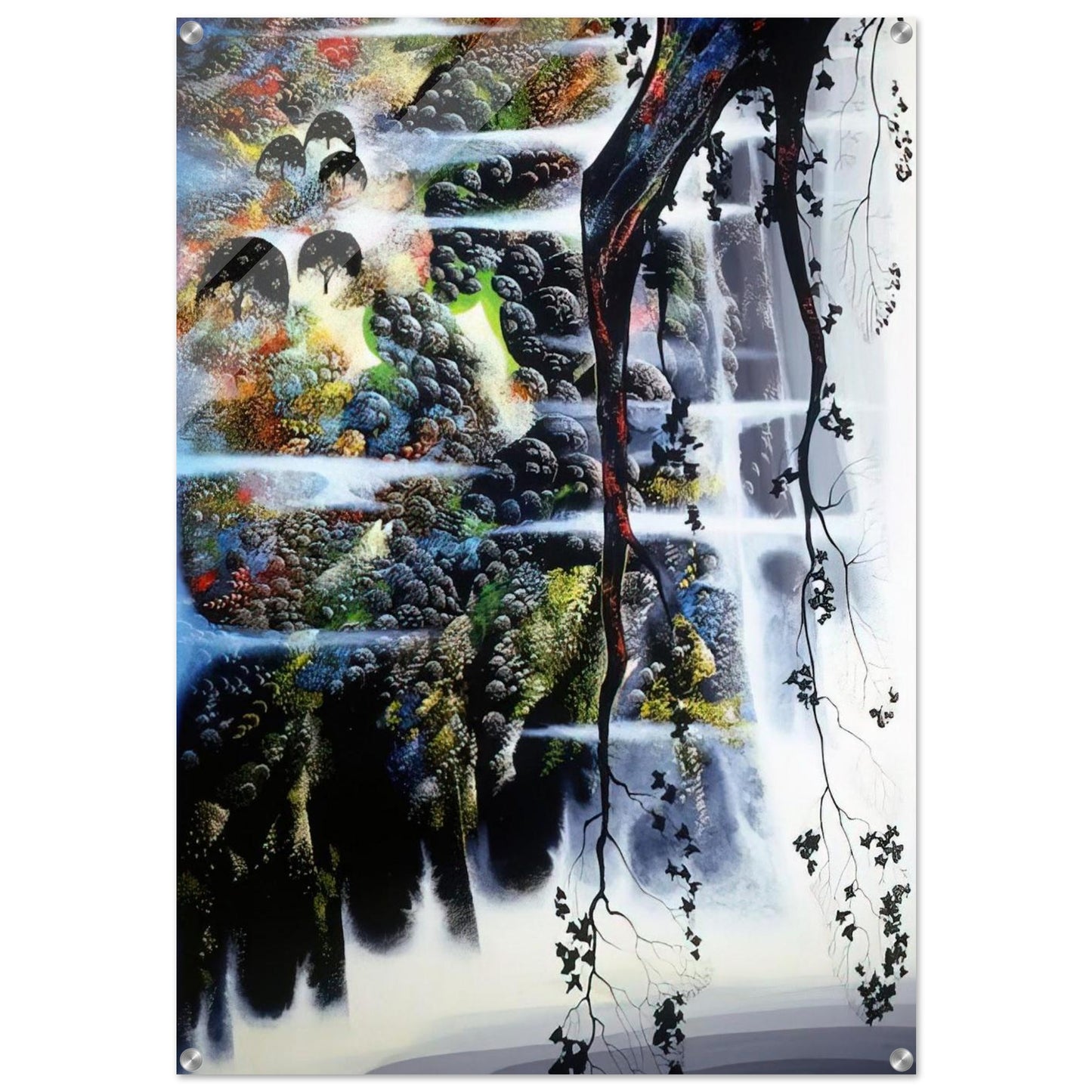 Seaside Wilderness - Eyvind Earle Acrylic Print - 70x100 cm / 28x40″ inches