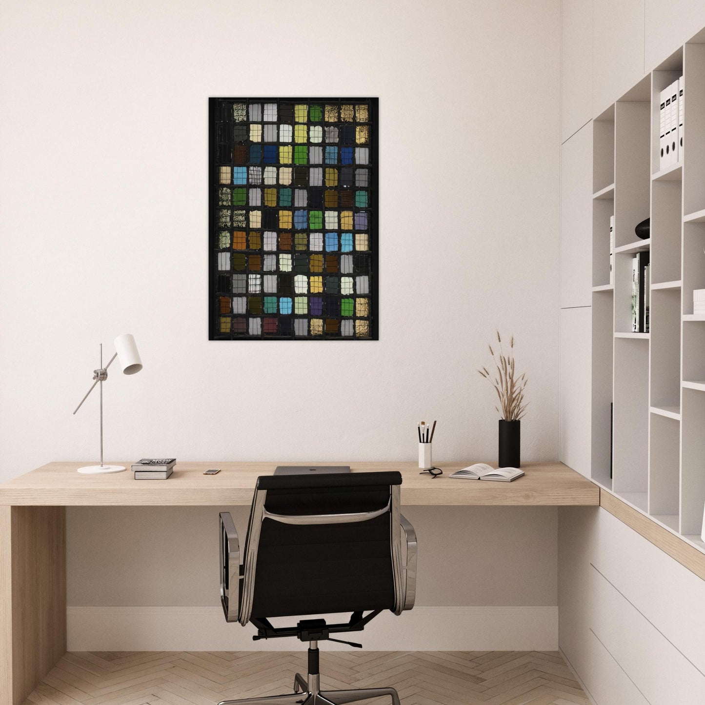 GRID MOUNTED 1921 - Josef Albers Brushed Aluminum Print - 70x100 cm / 28x40 inches | Josef Albers Aluminum Print | Josef Albers Prints