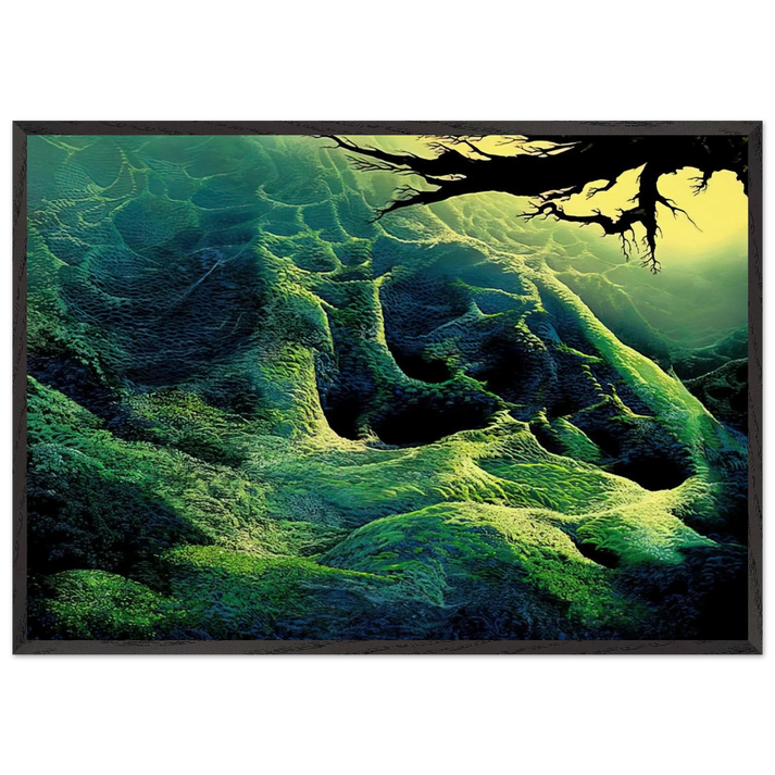 My Soul - Eyvind Earle 70x100 cm / 28x40 inches Framed Art Print – Black Wooden Frame