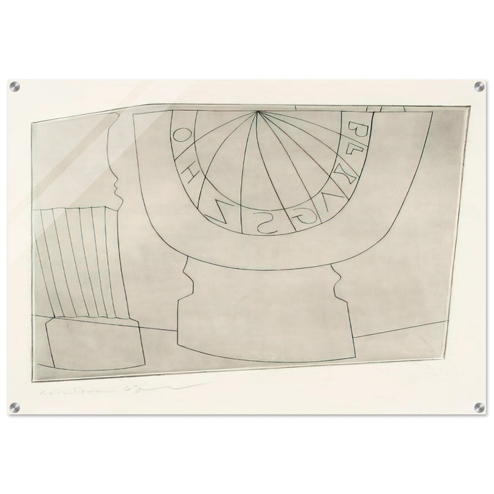 Turkish sundial column - 1967 - Ben Nicholson Acrylic Print - 70x100 cm / 28x40″ inches