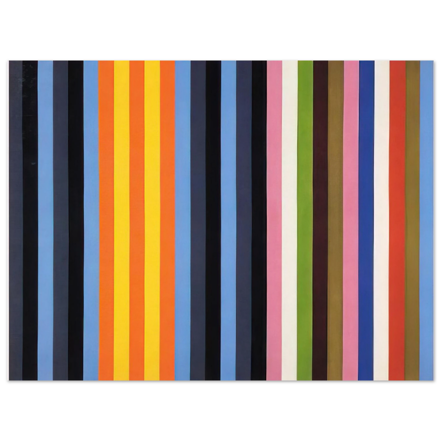 Gene Davis - Flower Machine - 1964 75x100 cm / 30x40inches Fine Art Poster