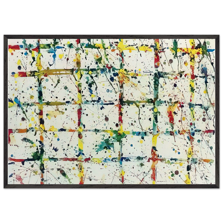 Limb SF78-095 - Sam Francis 70x100 cm / 28x40 inches Framed Art Print – Black Wooden Frame