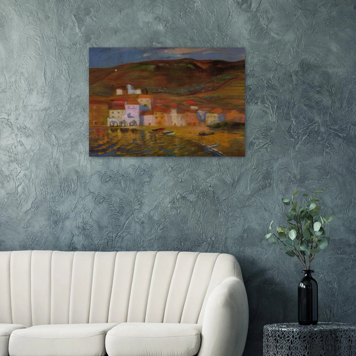 PORTDOGUE AND MOUNT PANI FROM AYUNTAMIENTO - Salvador Dali Brushed Aluminum Print - 70x100 cm / 28x40 inches | Salvador Dali Aluminum Print | Salvador Dali Prints