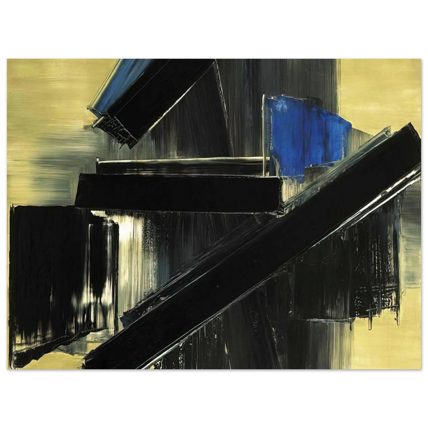 Pierre Soulages - Peinture 21 Juillet 1958 - 1958 75x100 cm / 30x40inches Fine Art Poster