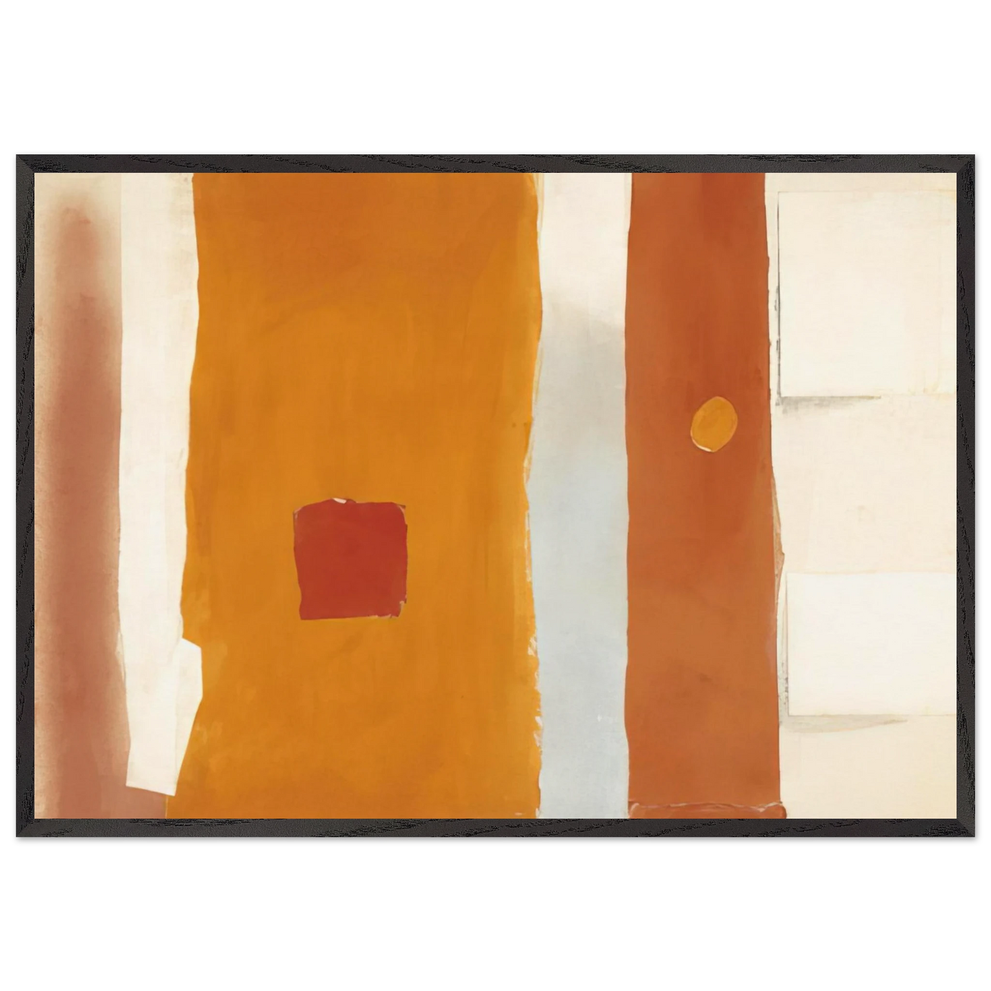 UNTITLED 1982 N3 - Esteban Vicente 70x100 cm / 28x40 inches Framed Art Print – Black Wooden Frame