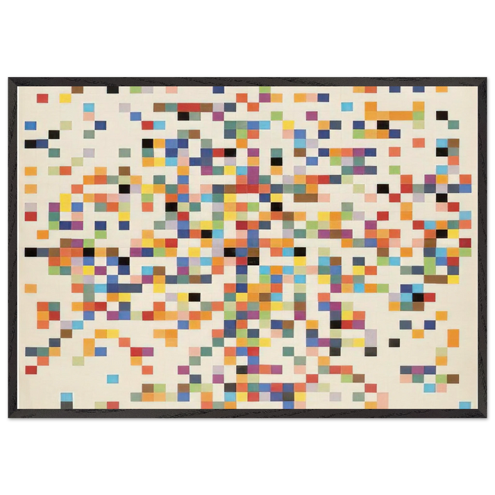 Spectrum Colors Arranged by Chance II - Ellsworth Kelly 70x100 cm / 28x40 inches Framed Art Print – Black Wooden Frame