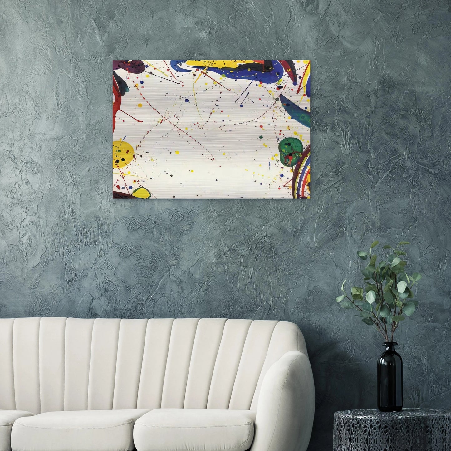 #2 Pri-Rain - Sam Francis Brushed Aluminum Print - 70x100 cm / 28x40 inches | Sam Francis Aluminum Print | Sam Francis Prints