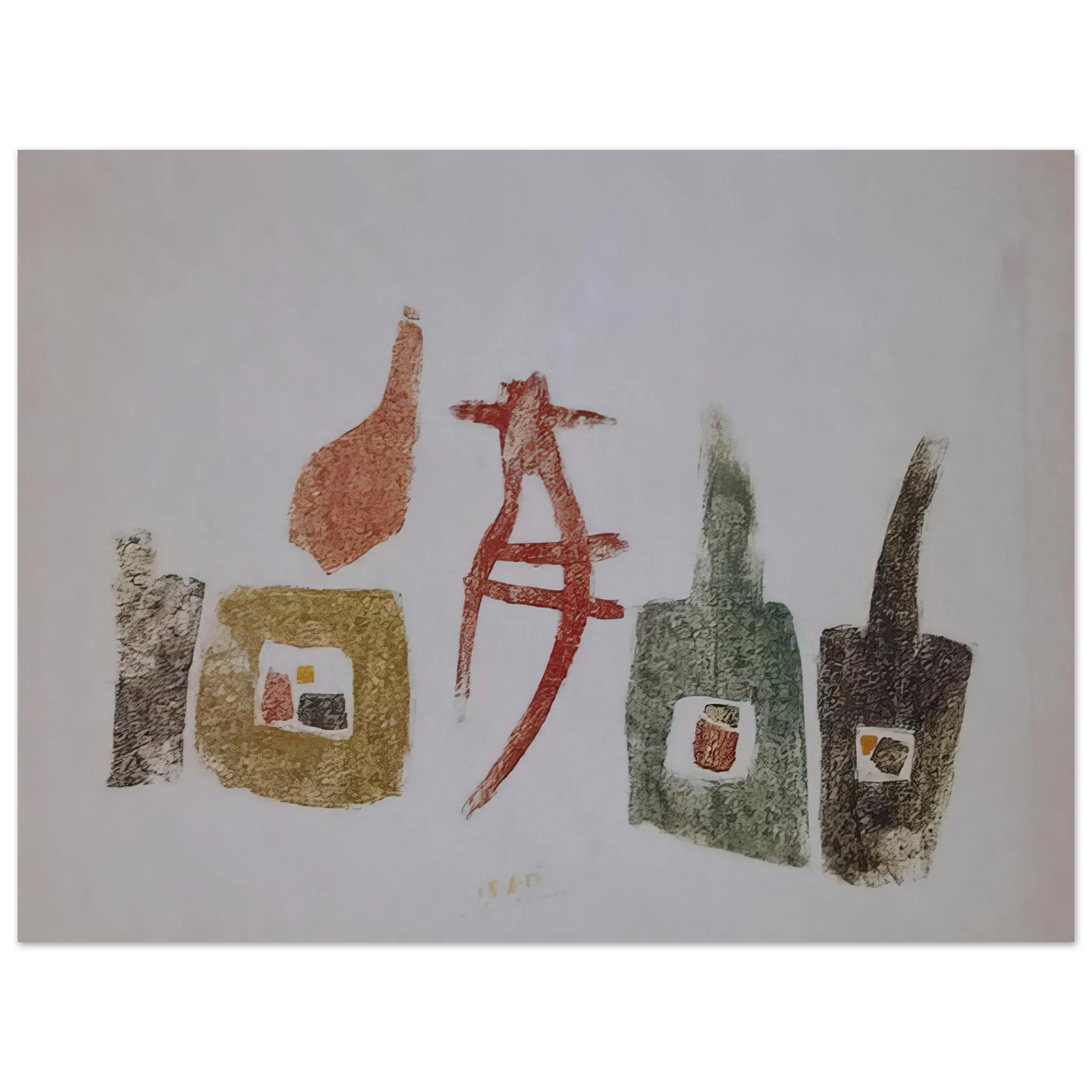 Julius Bissier - 15.6.57 75x100 cm / 30x40inches Fine Art Poster