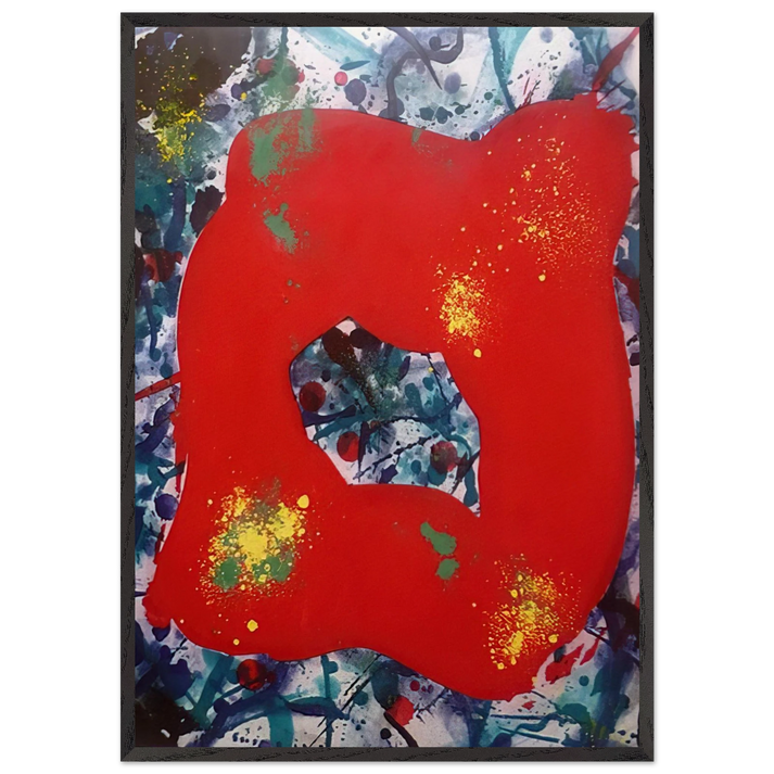 Untitled SFE 071 - Sam Francis 70x100 cm / 28x40 inches Framed Art Print – Black Wooden Frame