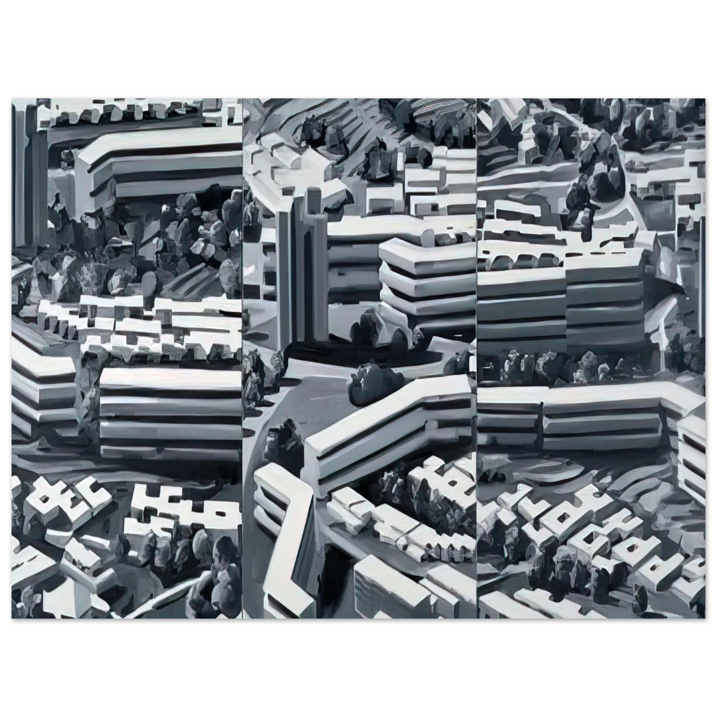 Gerhard Richter - TOWNSCAPE TR 1969 75x100 cm / 30x40inches Fine Art Poster