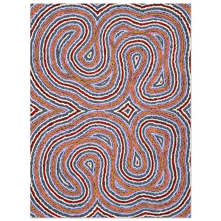 Clifford Possum Tjapaltjarri - Untitled Narripi Worm Dreaming - 1996 75x100 cm / 30x40inches Fine Art Poster