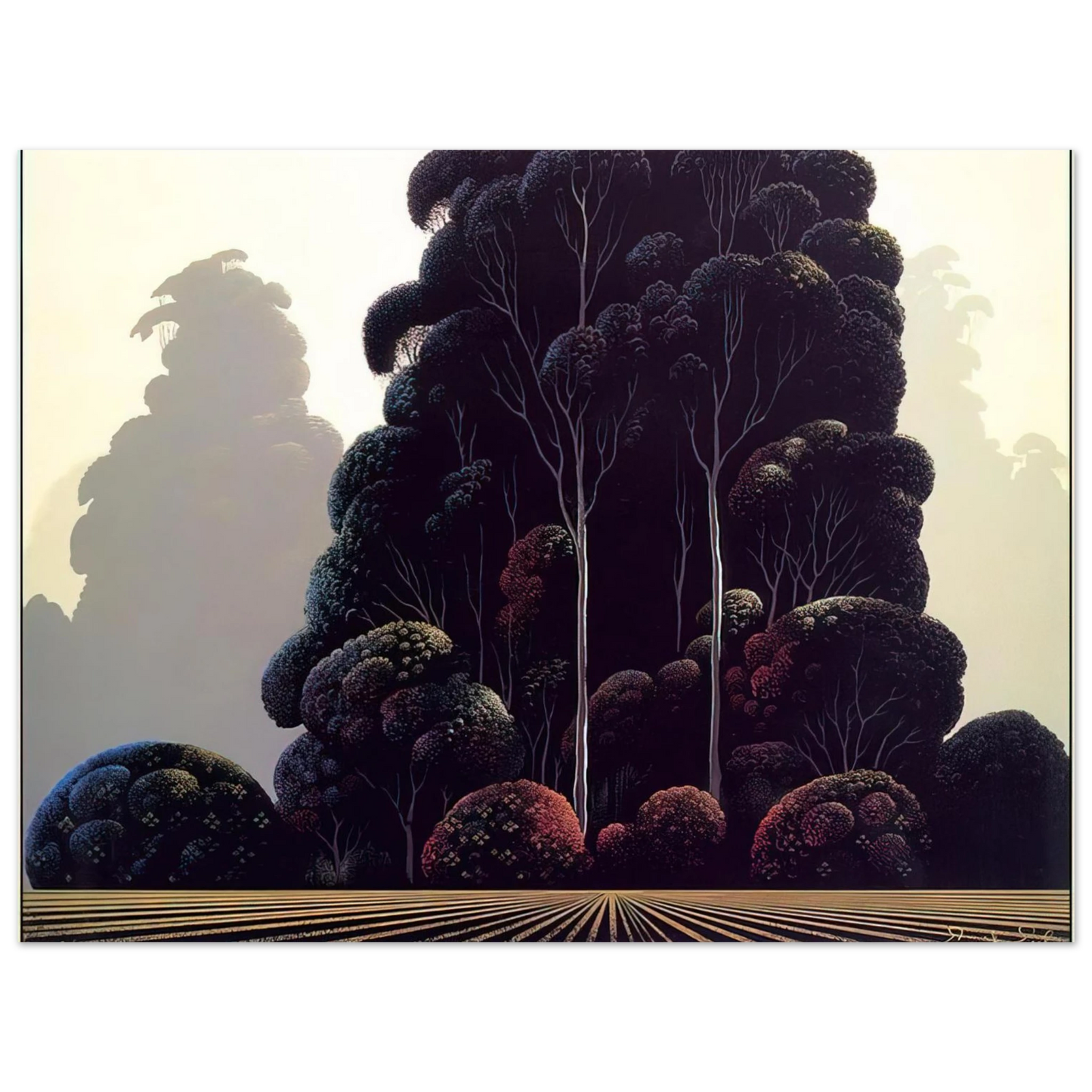 Eyvind Earle - Autumn 75x100 cm / 30x40inches Fine Art Poster