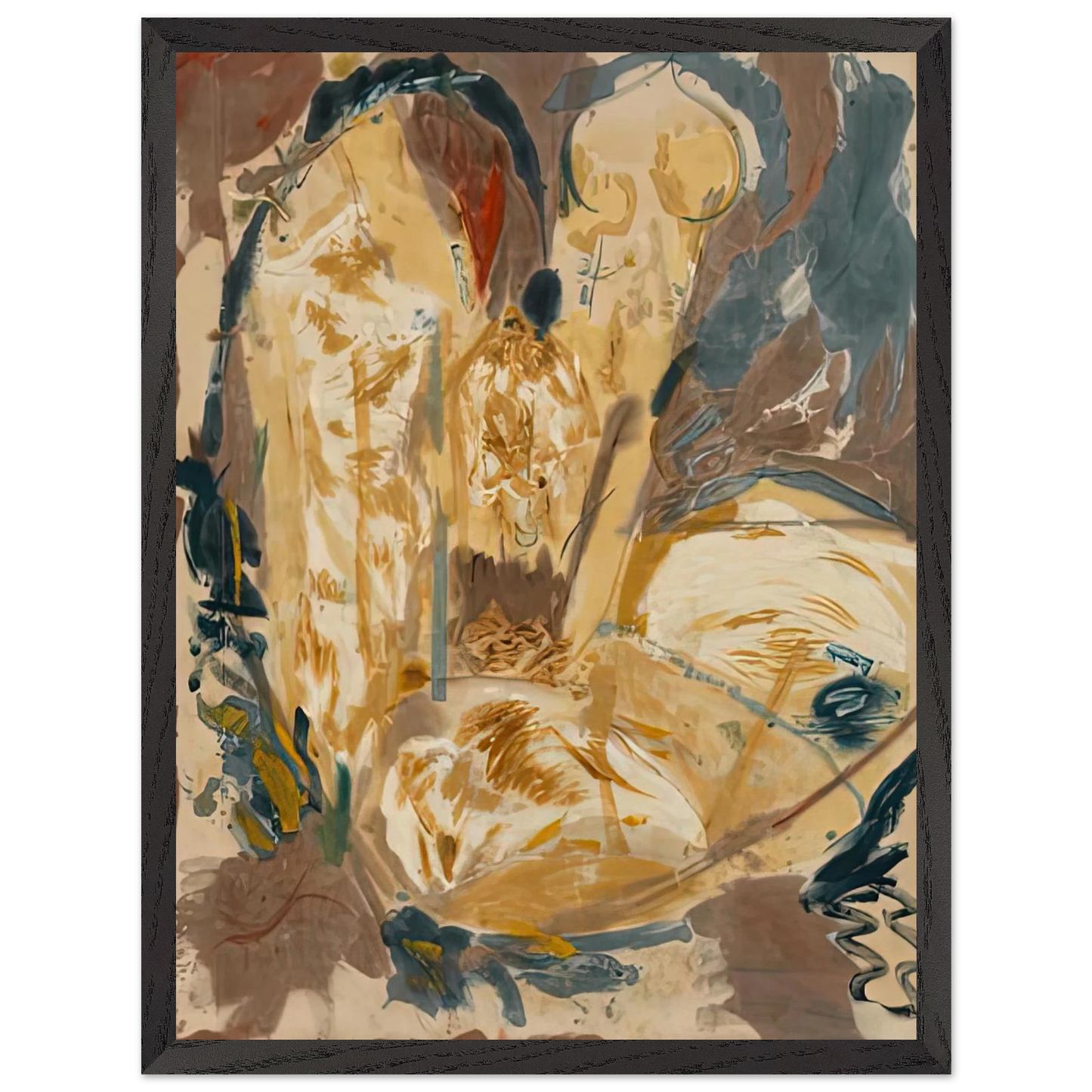 Helen Frankenthaler - Giralda, 1956- Wall Art - 60x80 cm / 24x32 inches - Premium Wooden Framed Poster With Fine Art Paper-canvas - Wood frame