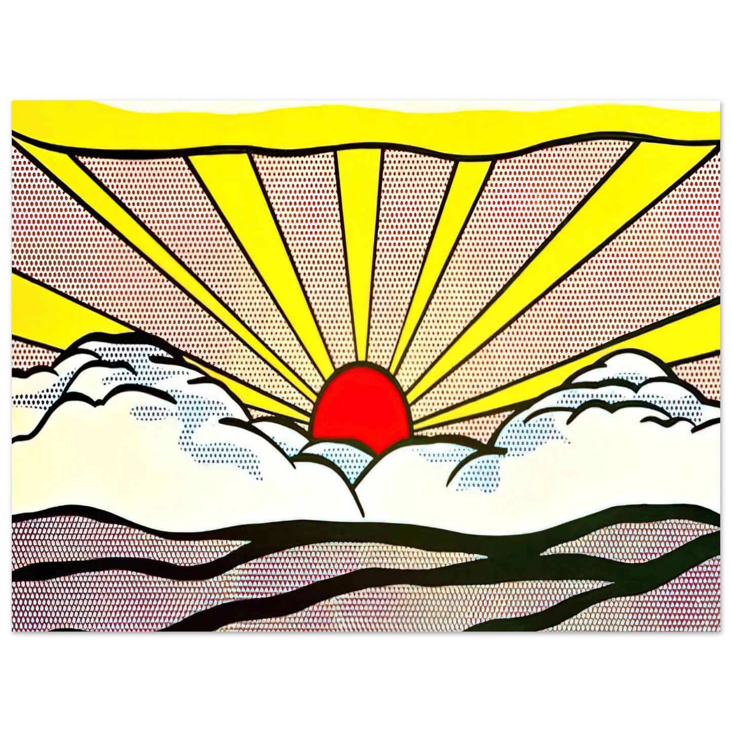 Roy Lichtenstein - SUNRISE 1965 75x100 cm / 30x40inches Fine Art Poster