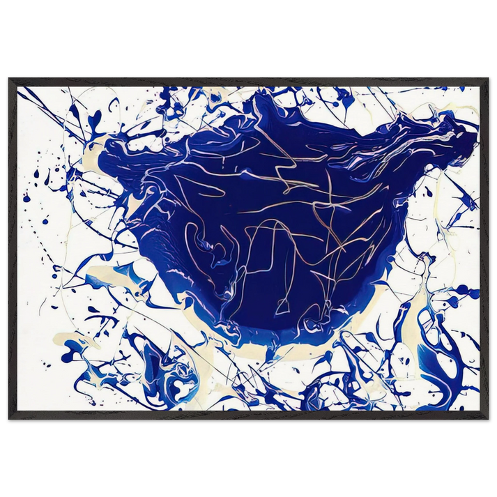 Untitled SFP92-15 SFF1671 - Sam Francis 70x100 cm / 28x40 inches Framed Art Print – Black Wooden Frame