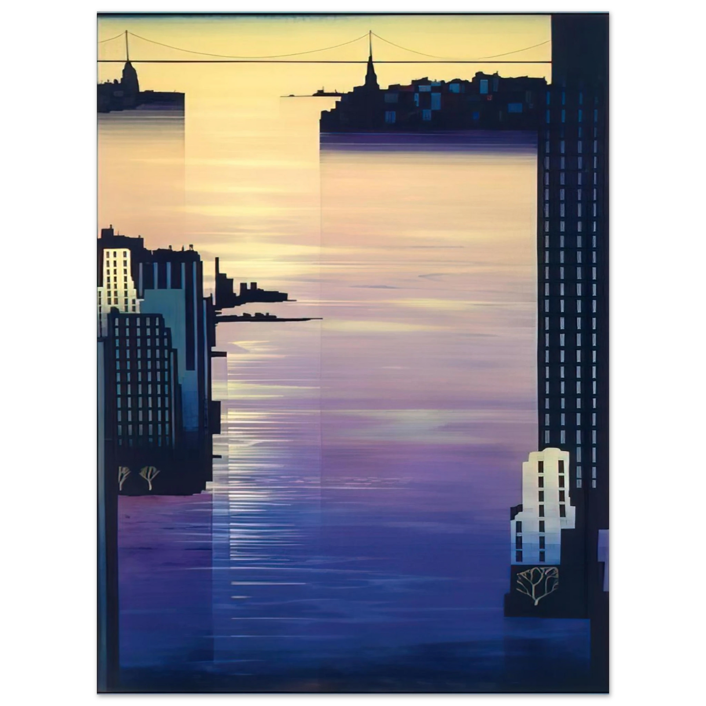 Eyvind Earle - East River 75x100 cm / 30x40inches Fine Art Poster