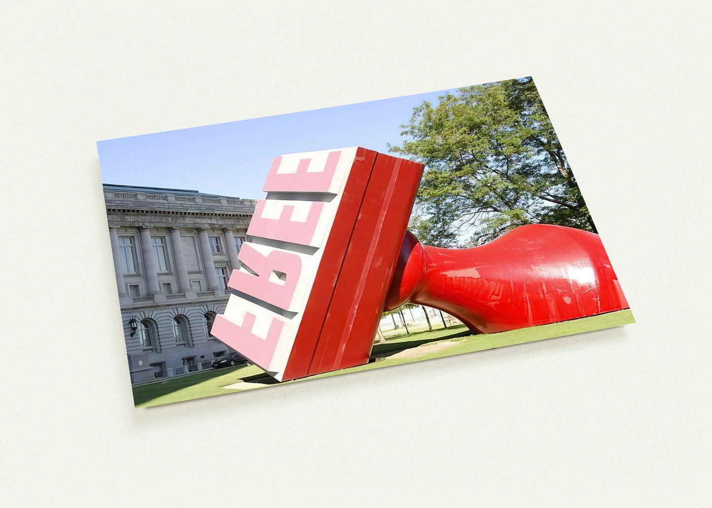 FREE STAMP AT CLEVELAND CITY HALL COLLABORATION WITH VAN BRUGGEN By Claes Oldenburg Pack of 10 Post Cards | Claes Oldenburg Post Cards | A6 (10.5 x 14.8 cm) - 4.1 x 5.8 inches