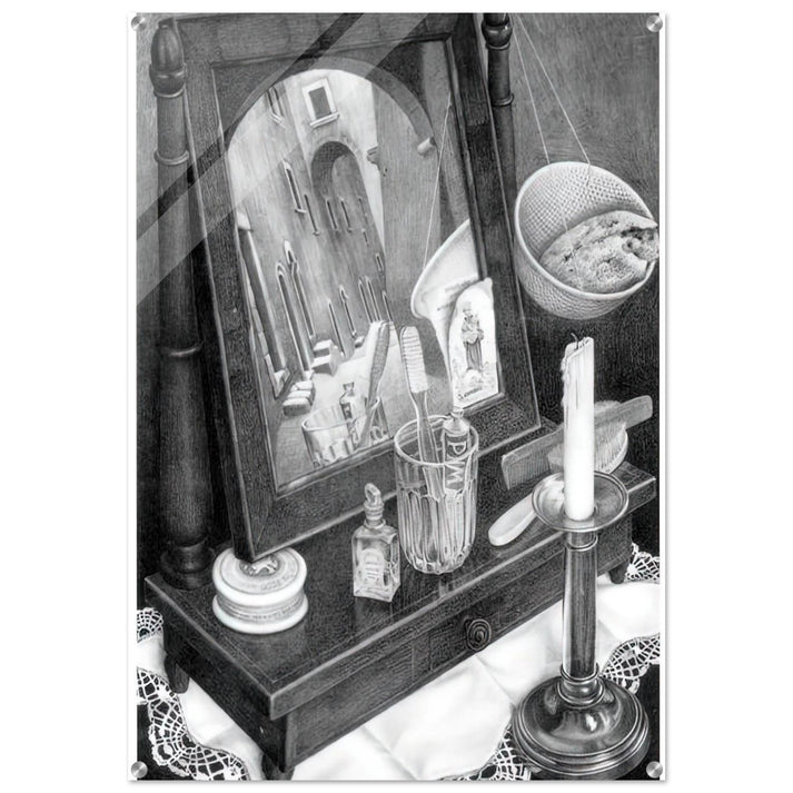 CANDLE MIRROR - MC Escher Acrylic Print - 70x100 cm / 28x40″ inches | MC Escher Wall Art | MC Escher Prints