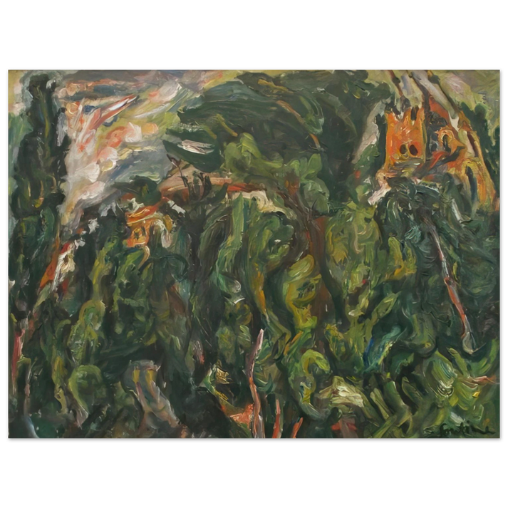 Chaim Soutine - THE RED CASTLE OF CERET 1919 75x100 cm / 30x40inches Fine Art Poster