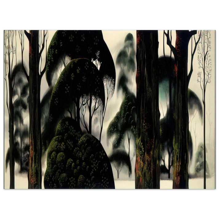 Eyvind Earle - Forest Magic 75x100 cm / 30x40inches Fine Art Poster