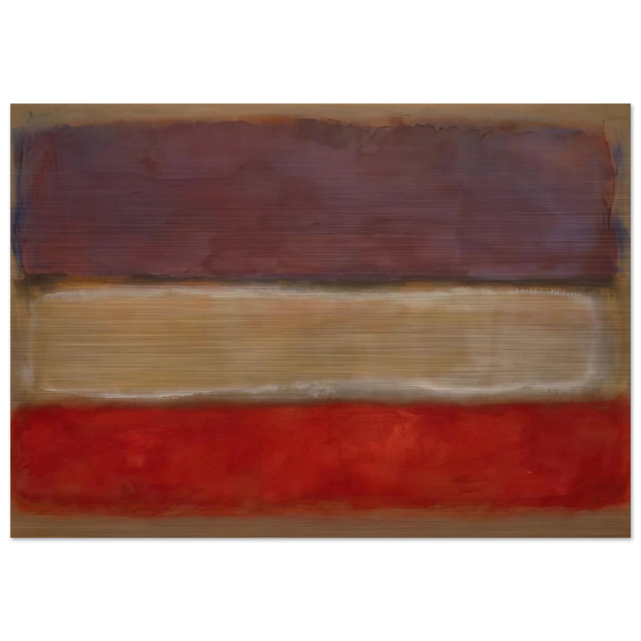 Untitled Purple, White, and Red - 1953 - Mark Rothko Brushed Aluminum Print - 70x100 cm / 28x40 inches | Mark Rothko Aluminum Print | Mark Rothko Prints