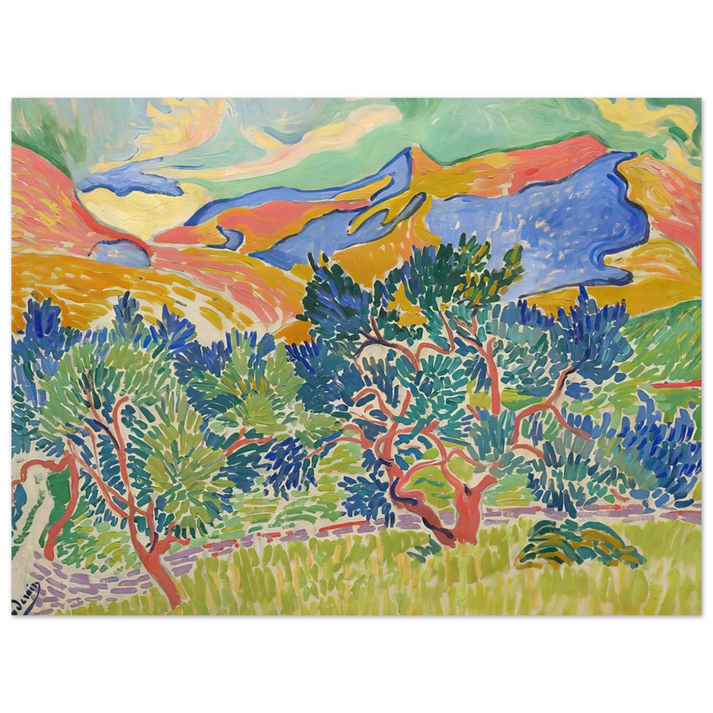 Andre Derain - MOUNTAINS AT COLLIOURE 1905 75x100 cm / 30x40inches Fine Art Poster