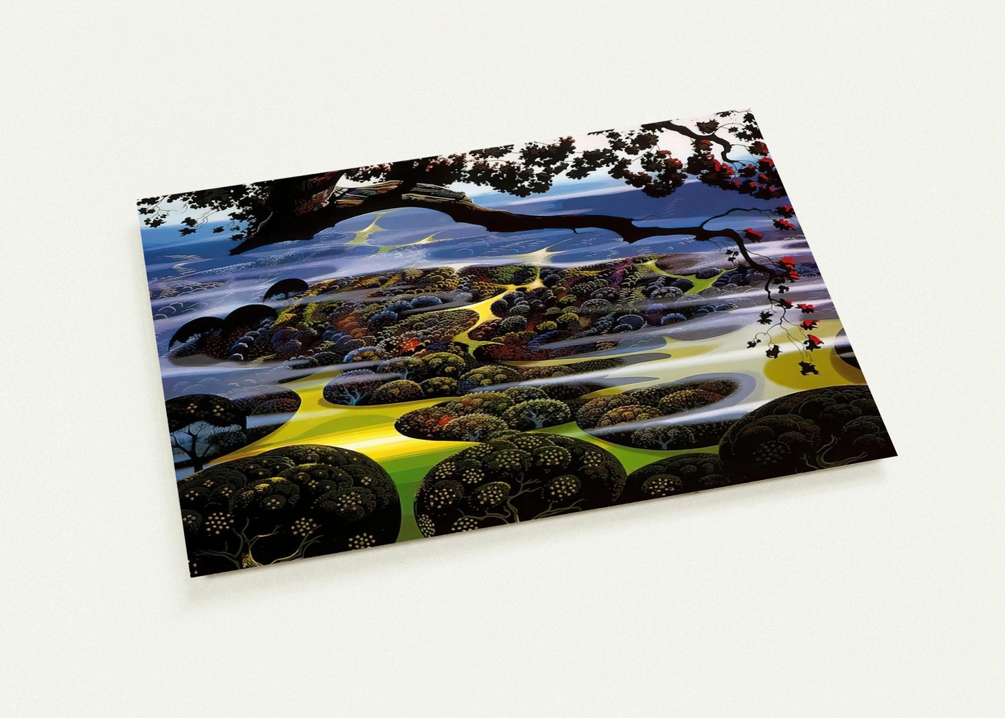 Mystic Mountain By Eyvind Earle Pack of 10 Post Cards | Eyvind Earle Post Cards | A6 (10.5 x 14.8 cm) - 4.1 x 5.8 inches