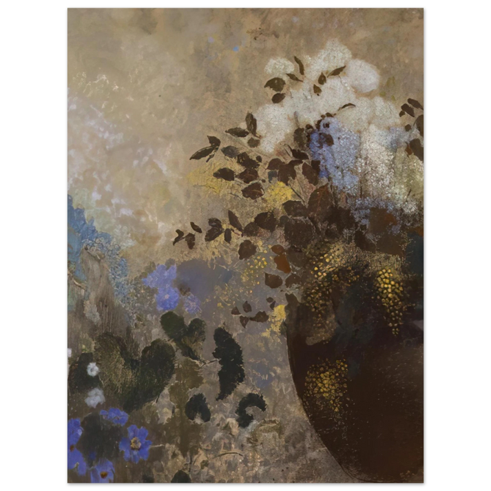 Odilon Redon - FLOWERS IN A BLACK VASE 75x100 cm / 30x40inches Fine Art Poster