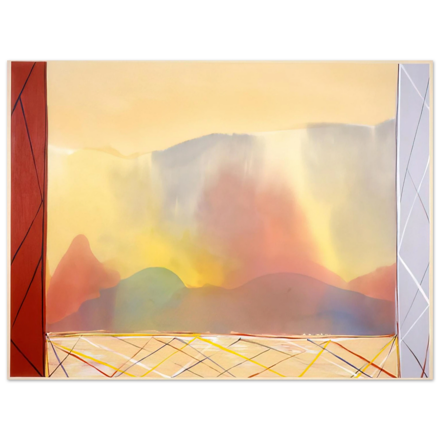 Ronnie Landfield - Sun In The East - 1988 75x100 cm / 30x40inches Fine Art Poster