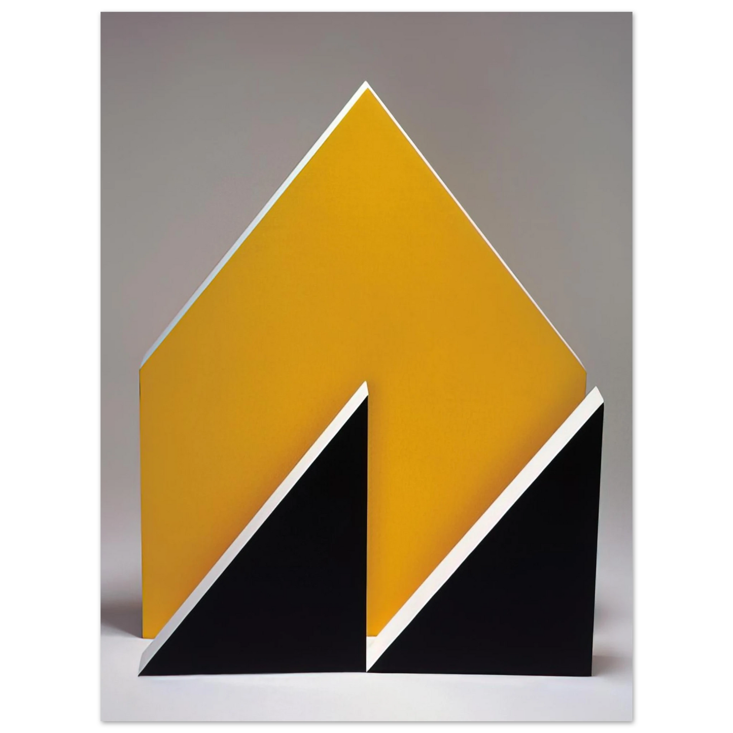 Lygia Pape - Sculpture. Black and Yellow - 1965 75x100 cm / 30x40inches Fine Art Poster