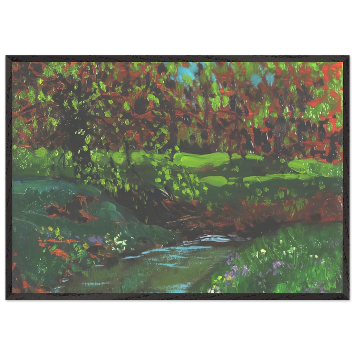 Green Pool - Post-Impressionism - Frank Johnston 70x100 cm / 28x40 inches Framed Art Print – Black Wooden Frame