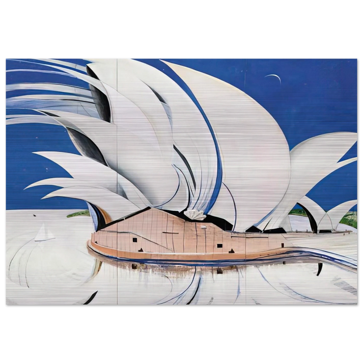 Opera House - 1982 - Brett Whiteley Brushed Aluminum Print - 70x100 cm / 28x40 inches | Brett Whiteley Aluminum Print | Brett Whiteley Prints