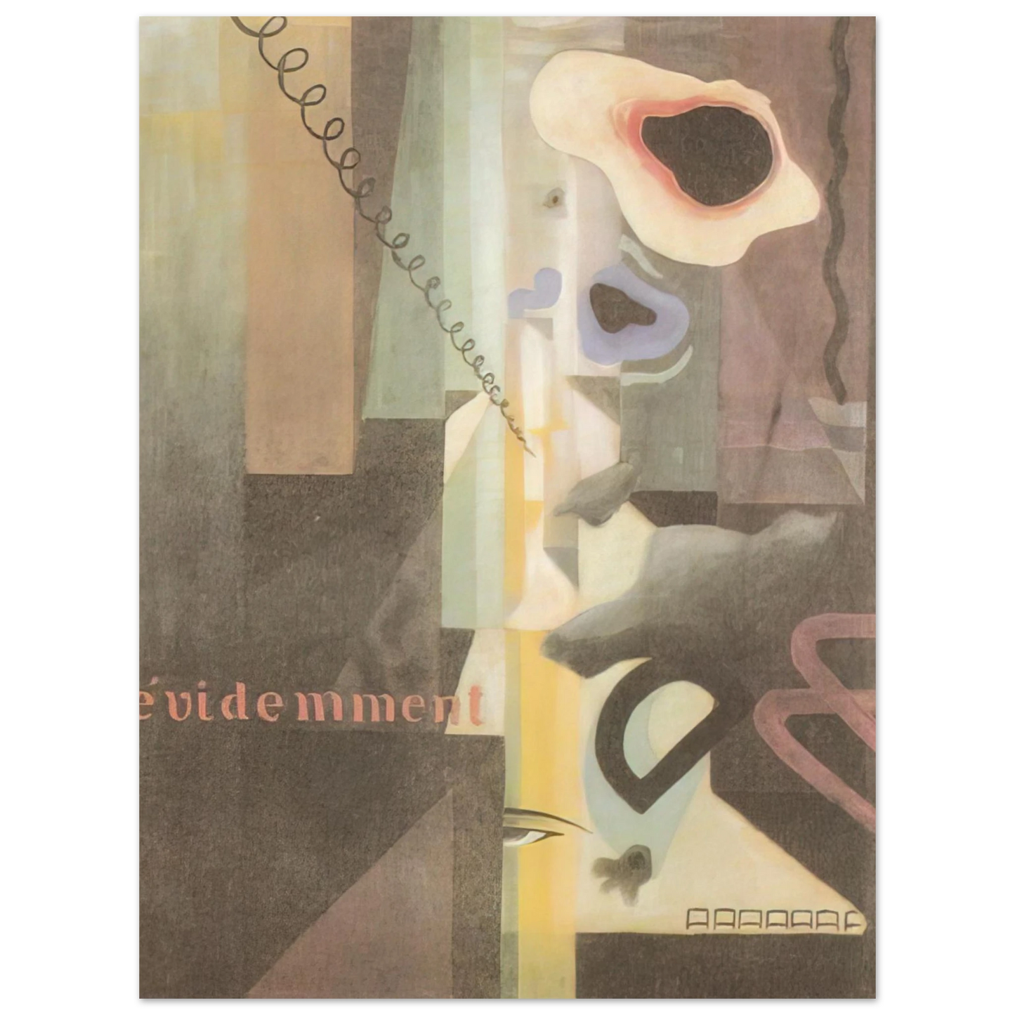 Julius Evola - Composizione Paesaggio Dada n. 3 o n. 2 - 1921 75x100 cm / 30x40inches Fine Art Poster