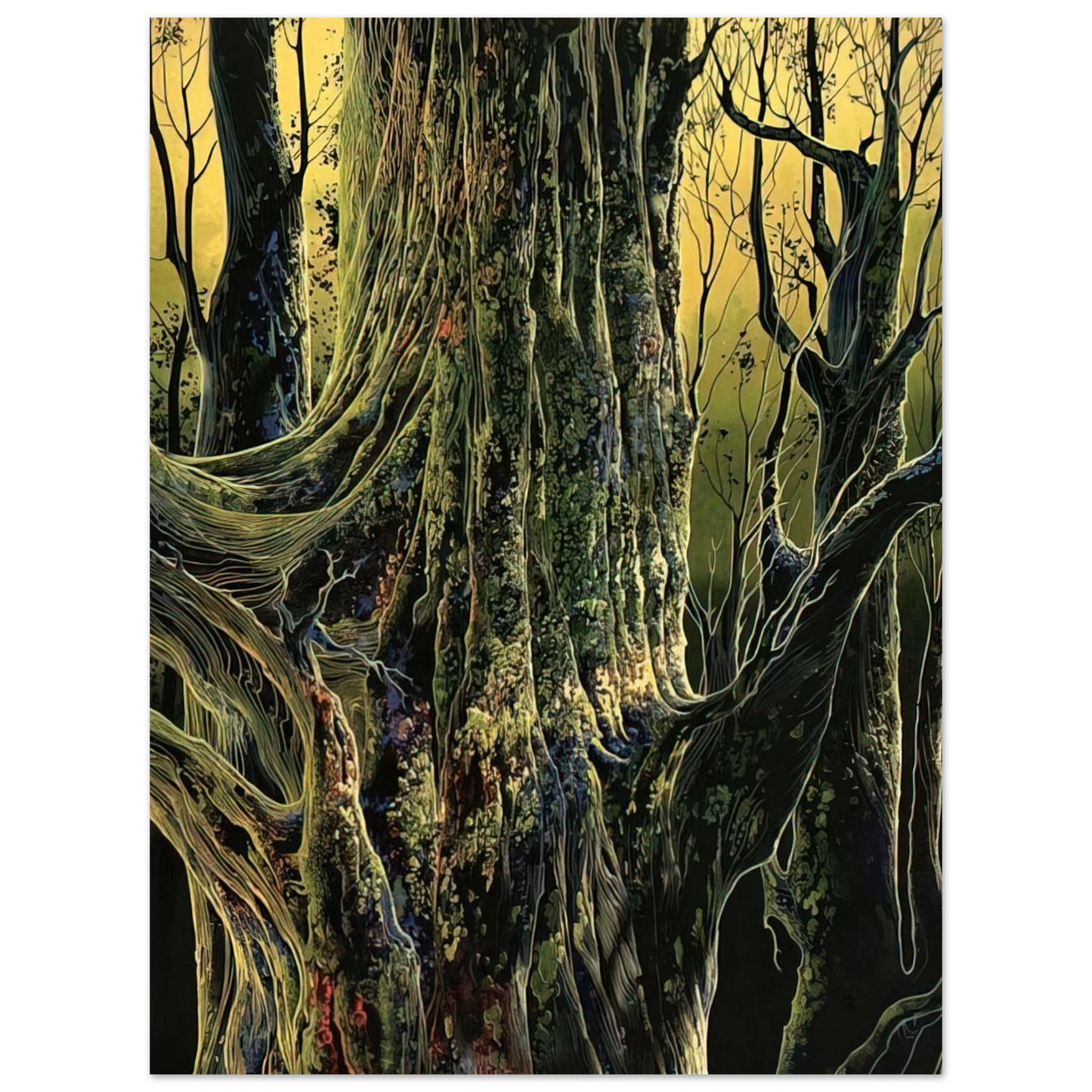 Eyvind Earle - Ancient Tree 75x100 cm / 30x40inches Fine Art Poster