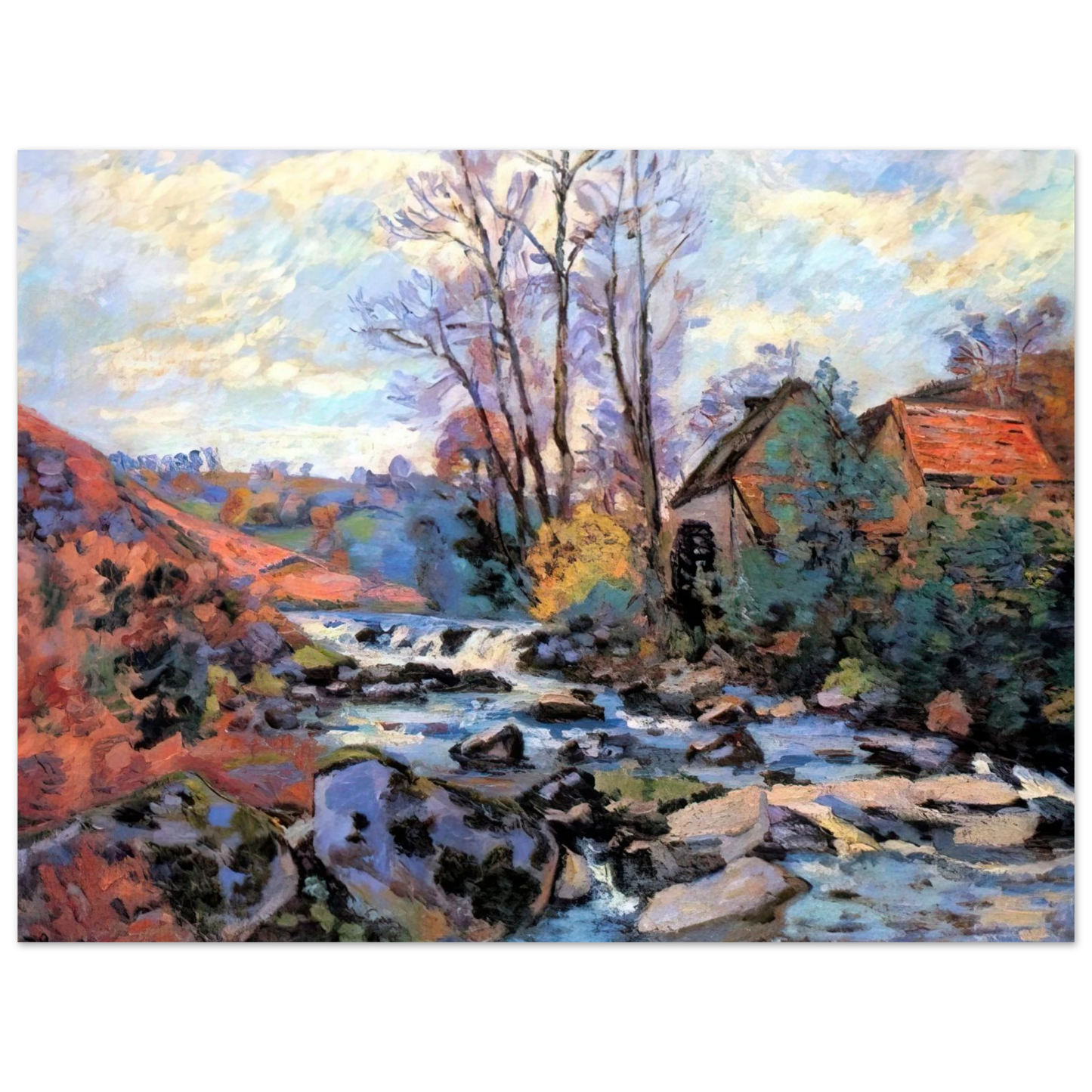Armand Guillaumin - Moulin Bouchardon, Crozant - 1895 75x100 cm / 30x40inches Fine Art Poster