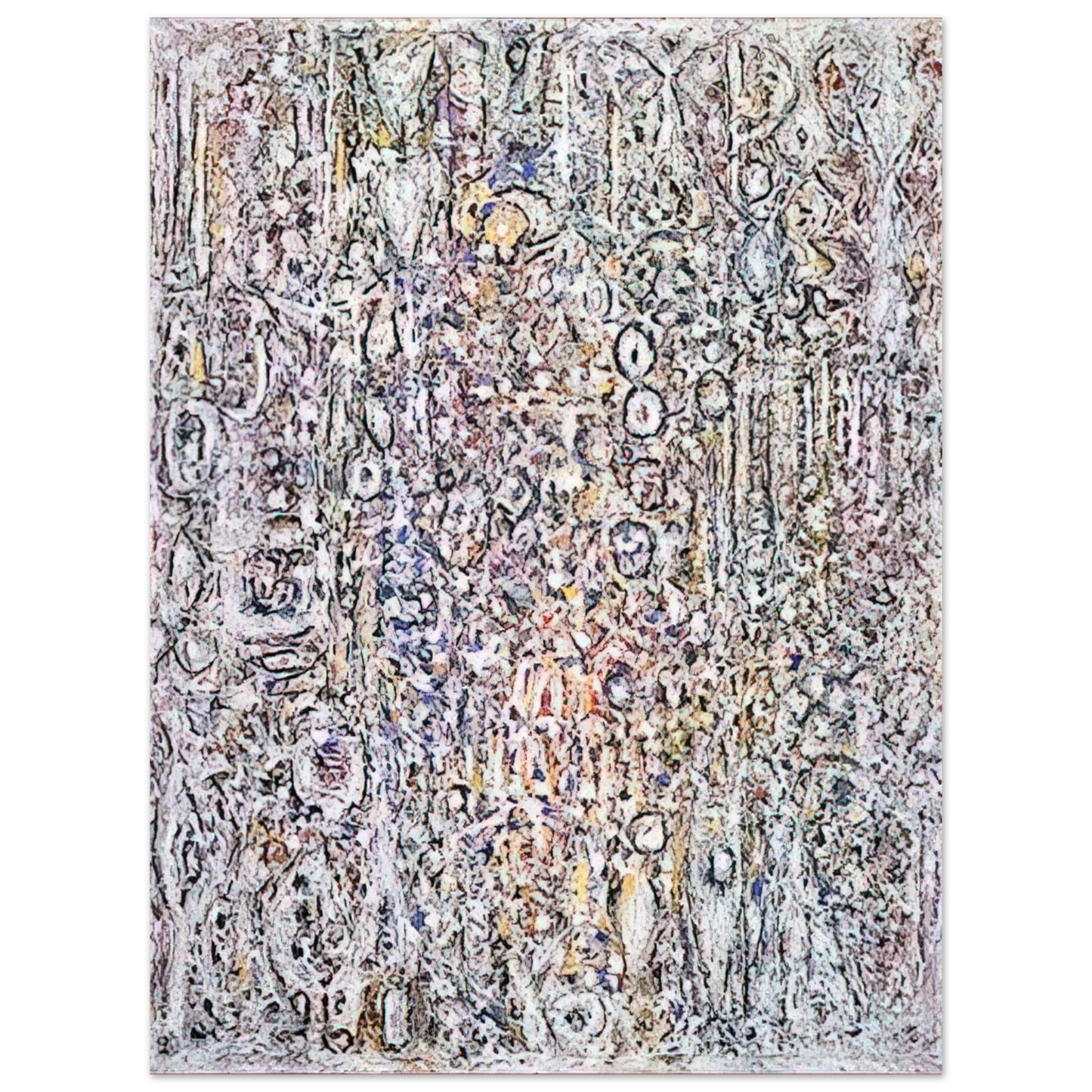 Richard Pousette-Dart - White Gothic No. 5 - 1961 75x100 cm / 30x40inches Fine Art Poster