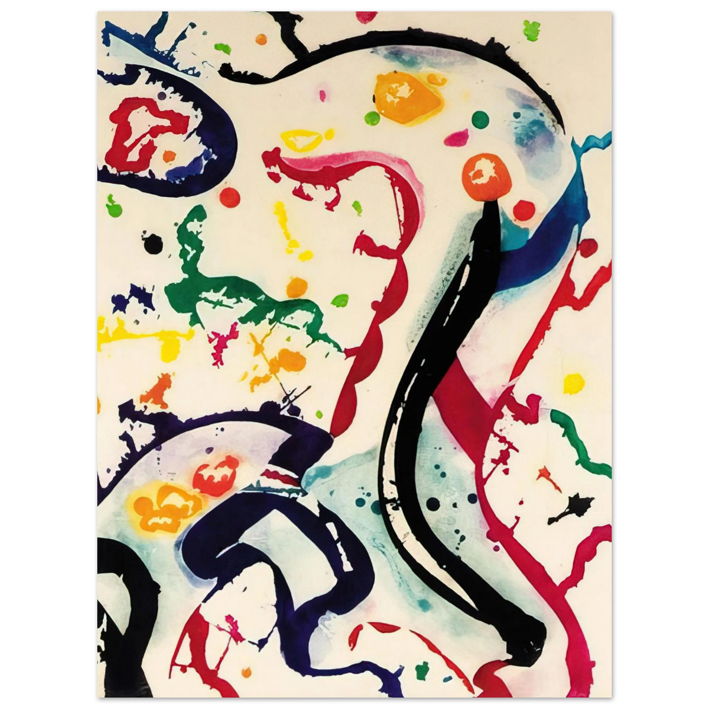 Sam Francis - Untitled L. I112 75x100 cm / 30x40inches Fine Art Poster