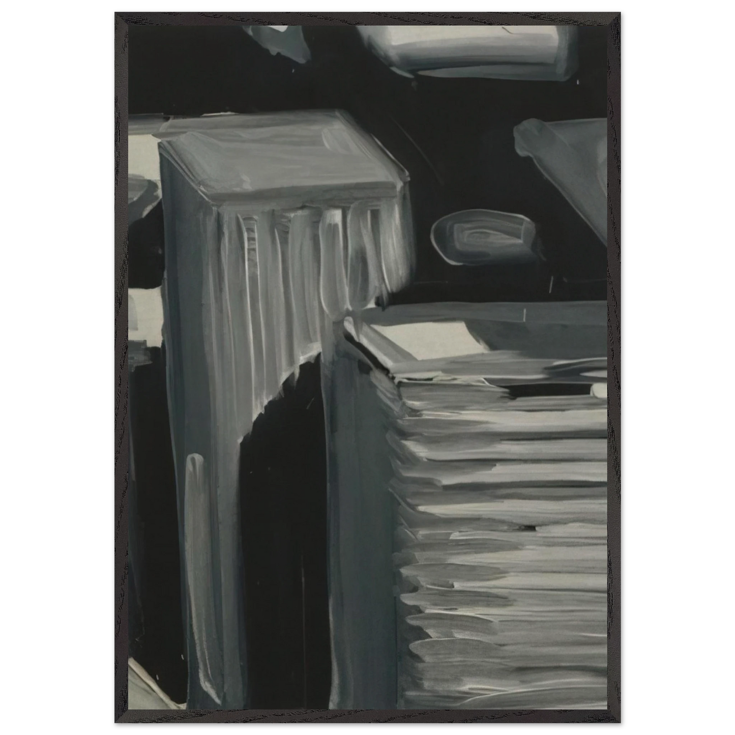 TOWNSCAPE 1968 5 - Gerhard Richter 70x100 cm / 28x40 inches Framed Art Print – Black Wooden Frame