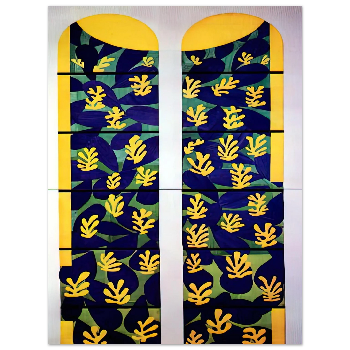 Henri Matisse - TREE OF LIFE STAINED GLASS BEHIND THE ALTAR IN THE CHAPEL OF THE ROSARY AT VENCE 1951 75x100 cm / 30x40inches Fine Art Poster