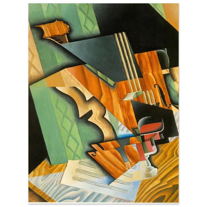 Juan Gris - VIOLIN AND GLASS 1915 75x100 cm / 30x40inches Fine Art Poster