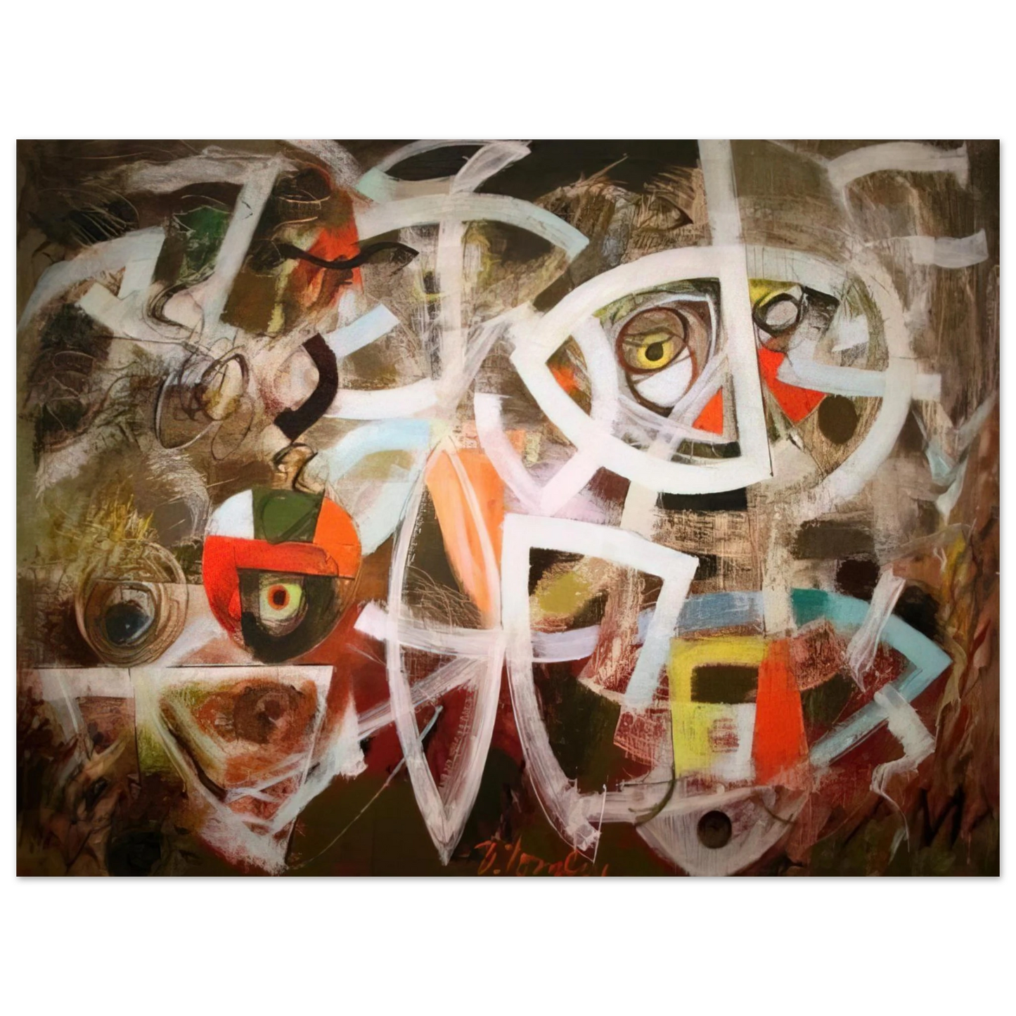 Bradley Walker Tomlin - Maneuver for Position - 1947 75x100 cm / 30x40inches Fine Art Poster