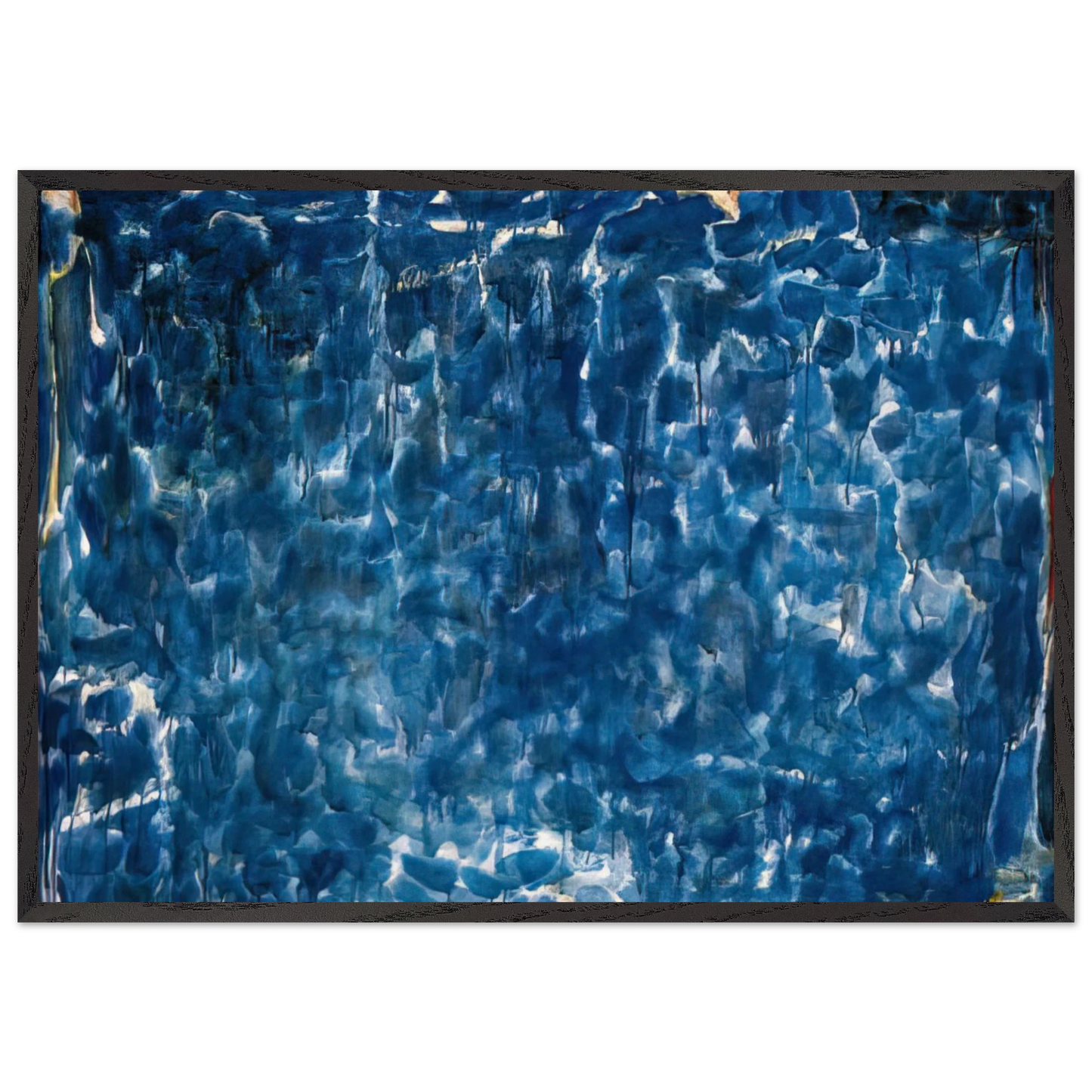 Untitled SFP53-31 - Sam Francis 70x100 cm / 28x40 inches Framed Art Print – Black Wooden Frame