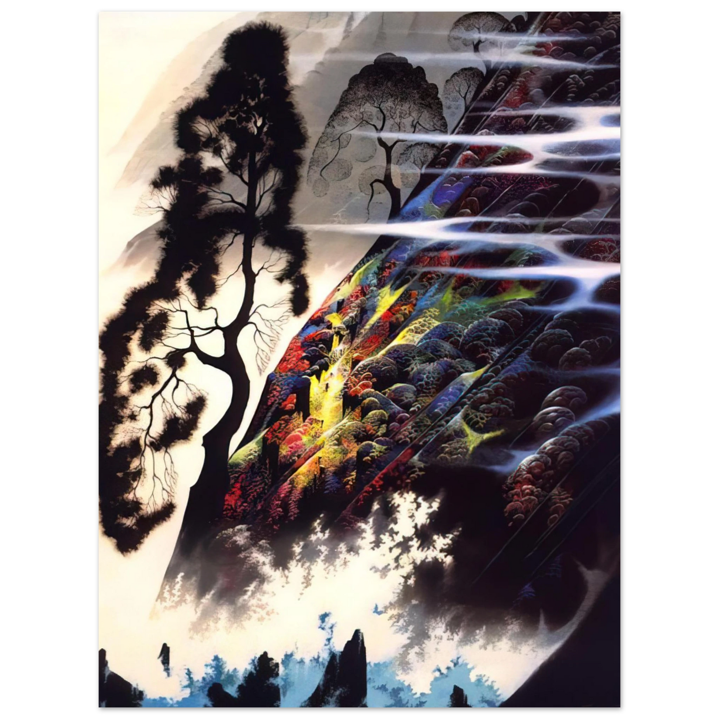 Eyvind Earle - Radiant Splendor 75x100 cm / 30x40inches Fine Art Poster
