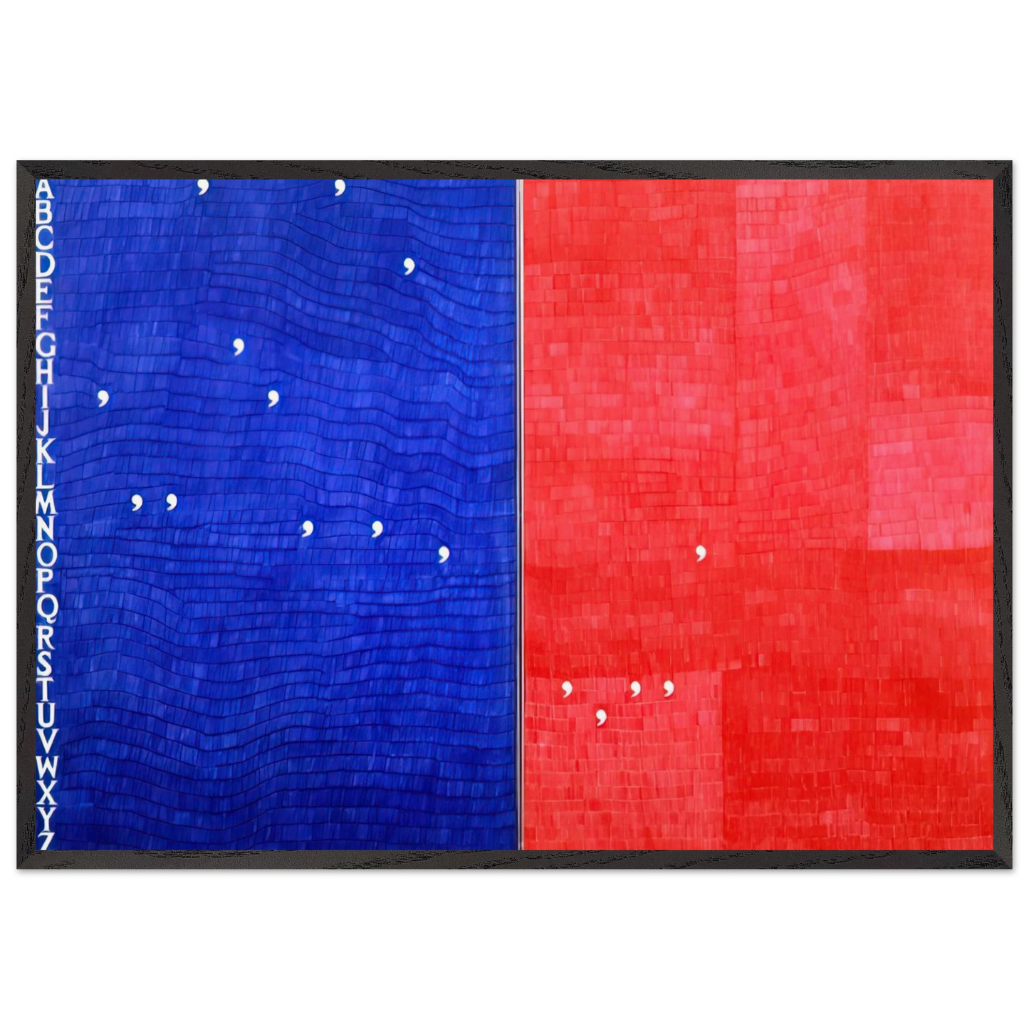 IMMAGINANDO TUTTO 1982 - Alighiero Boetti 70x100 cm / 28x40 inches Framed Art Print – Black Wooden Frame